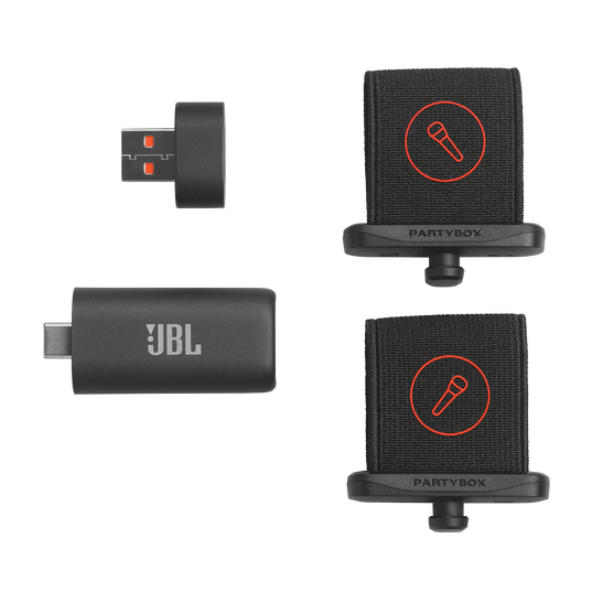 JBL EasySing Mics - Black - Two wireless AI-powered microphones with real-time vocal removal - Detailshot 4